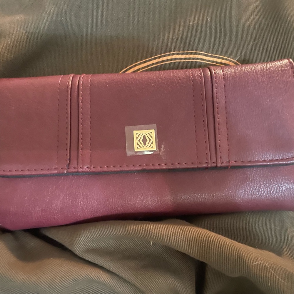Kate Landry NEW!! Plum Clutch with Gold Accent